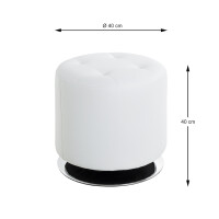 Hocker Rondos in weiß-chrom 5