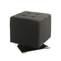 Haku Sitzhocker - Hocker, Kunstleder, chrom-schwarz 3