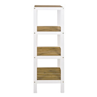 Haku Regal - Badregal, weiß - 4 Ablagen Bambus natur 3