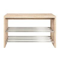 Haku Bank - Schuhbank MDF eiche San Remo,mit 2...