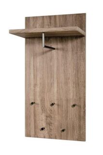 Haku Wandgarderobe MDF Dekor Eiche Trüffel - Edelstahloptik