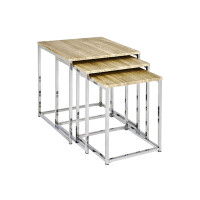 Haku 3-Satz Beistelltisch aus MDF und St gallery