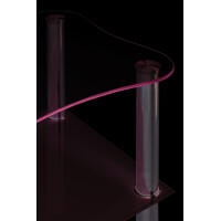 Haku Beistelltisch, Edelstahl-weiß mit Sicherheitsglas 4