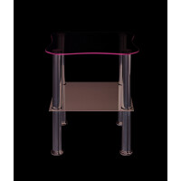 Haku Beistelltisch, Edelstahl-schwarz mit Sicherheitsglas 4