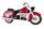 Haku Wandgarderobe aus Metall in 3D Vintageoptik Motorrad, mit 5 Garderobenhaken