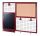 Haku Memoboard aus Metall in rot  - Vintageoptik, mit Schreibtafel und Pinnwand