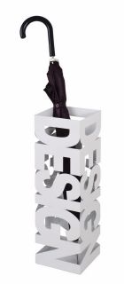 Haku Schirmständer aus weiß lackiertem Metall im Design-Look