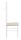 Haku Herrendienerstuhl aus Stahl in hochglanz weiß lackiert, Sitz aus MDF Dekor eiche