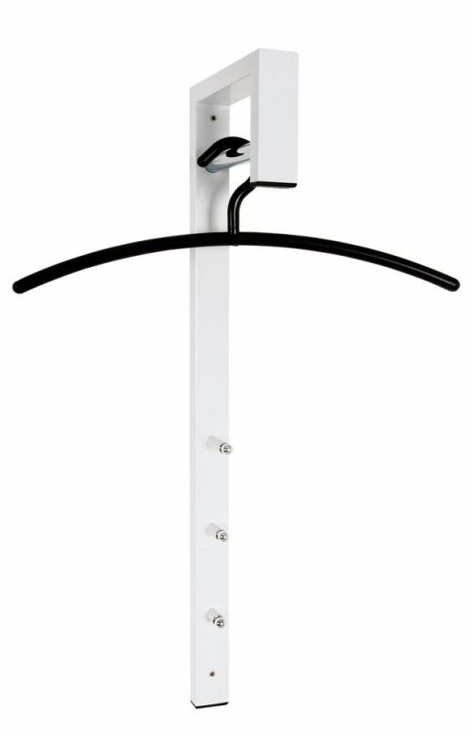 Haku Wandgarderobe aus weiß lackiertem Stahlrohr, Garderobensta
