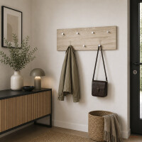 Haku Wandgarderobe aus MDF Dekor eiche-chrom-nickel 3