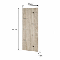 Haku Wandgarderobe aus MDF Dekor eiche-chrom-nickel 4