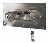 Haku Wandgarderobe - Oldtimer 6 in schwarz vernickelt, 3D...