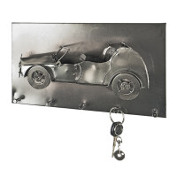Haku Wandgarderobe Oldtimer aus Metall in 3D-Optik Anthrazit