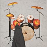 Haku Wandgarderobe "Schlagzeug" aus Metall in 3D Vintageoptik, mit 5 Garderobenhaken