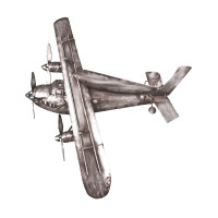 Haku Wandgarderobe Flugzeug aus Metall m gallery