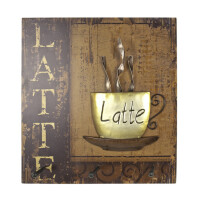Haku Wandgarderobe Latte aus MDF mit 3 Haken Vintageoptik 3
