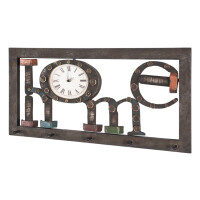 Haku Wandgarderobe HOME aus MDF mit Uhr  gallery