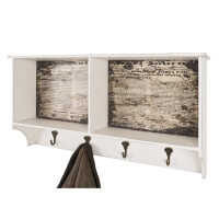 Haku Wandgarderobe Wall Street aus MDF Vintageoptik Wei&szli