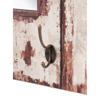 Haku Wandgarderobe mit Spiegel und 3 Haken Grau-Kupfer 4