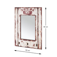 Haku Wandgarderobe mit Spiegel und 3 Haken Grau-Kupfer 5