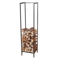 Kaminholzregal - Regal für Holz - in schwarz ca. 140 cm