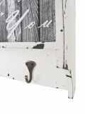 Haku Wandgarderobe aus MDF in Vintageoptik Motiv "Love"