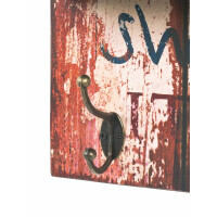 Haku Wandgarderobe mit Schriftzug in Vintage Optik inkl. Ablage u. Uhr 5