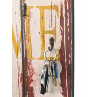 Haku Wandgarderobe mit Schriftzug in Vintage Optik inkl. Ablage u. Uhr 6