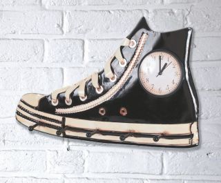 Haku Wandgarderobe Schuh aus Metall in 3D Optik schwarz