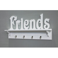 Haku Wandgarderobe "Friends" aus MDF, weiß 1
