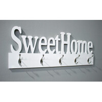 Haku Wandgarderobe "Sweet Home" aus MDF, weiß 1