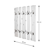 Haku Wandgarderobe in Vintage Optik, weiß 4