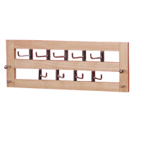Wandgarderobe aus Massivholz, natur lack gallery