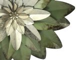 Wanddekoration " Blüte" in grün/silber