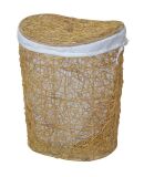 Wäschekorb - Rattankorb in beige mit zwei...