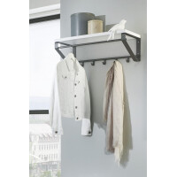 Haku Wandgarderobe aus Metall in anthraz gallery