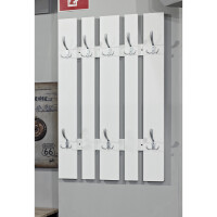 Haku Wandgarderobe in weiß-Edelstahloptik 3