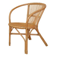 Rattansessel - Rattanstuhl inkl. Sitzkissen in Honigfarben 4