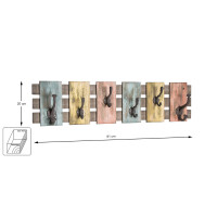 Haku Wandgarderobe aus aus Massivholz in Vintageoptik 3