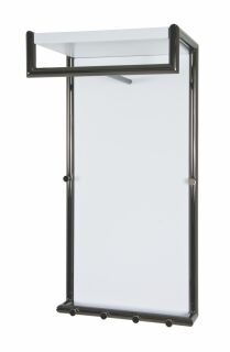 Haku Wandgarderobe in schwarz nickel-weiß, Breite 40 cm