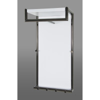 Haku Wandgarderobe in schwarz nickel-weiß, Breite 40 c
