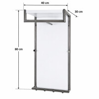 Haku Wandgarderobe in schwarz nickel-weiß, Breite 40 c