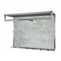 Haku Wandgarderobe in Chrom-Betonoptik,  gallery