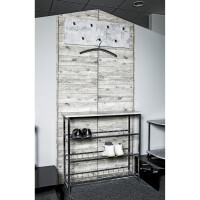 Haku Wandgarderobe in Betonoptik-chrom 3