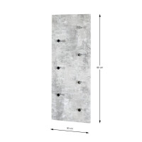Haku Wandgarderobe in Betonoptik-chrom 7