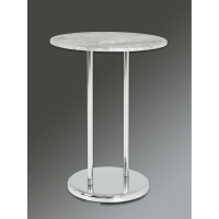Haku Beistelltisch in Betonoptik-Chrom Ø 40 cm 3