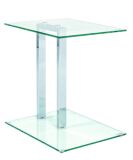 Haku Beistelltisch aus Chrom/Sicherheitsklarglas,...