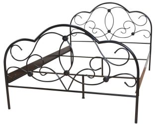 Metallbett - Doppelbett  in schwarz pulverbeschichtet 160 x 200 cm