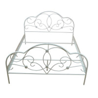 Second Metallbett - Doppelbett  in weiß