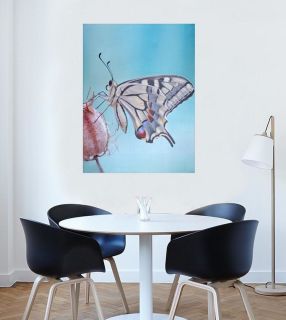 LED-Wandbild Schmetterling mit 3 LED-Lämpchen, 80 x 60 cm